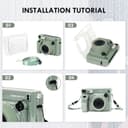 O Ozone Clear Case Compatible with Fujifilm Wide 400 Instant Camera - Hard PVC Protective Carrying Camera Bag for Fuji Wide 400 , Protective Case with Adjustable Shoulder Strap- Clear