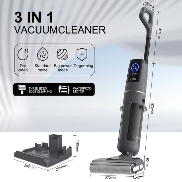 Winning Star Handheld Cordless Vacuum Cleaner with Mop 200W 16Kpa - 718669