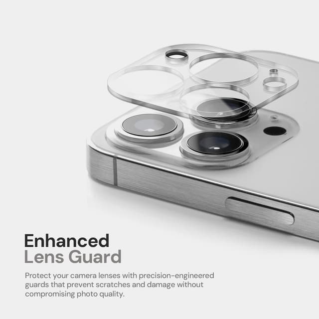 O Ozone 4 in 1 Bundle for iPhone 16 Pro Case + Tempered Glass Screen Protectors + Camera Lens Protector, Slim Soft TPU Shockproof Bumper Phone Cover -Clear