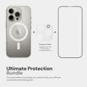 O Ozone 4 in 1 Bundle for iPhone 16 Pro Case + Tempered Glass Screen Protectors + Camera Lens Protector, Slim Soft TPU Shockproof Bumper Phone Cover -Clear