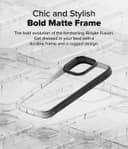 Ringke Fusion Bold Magnetic Compatible with iPhone 16 Pro Case Cover Firm Grip Frame Anti-Yellowing Anti-Fingerprint Frosted Hard Back Shockproof Bumper iPhone 16 Pro Back Cover- Black