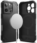 Ringke Rugged Gear Magnetic Compatible With iPhone 16 Pro Case , Prevents Oily Smudges Non-Slip Enhanced Grip Protective Cover Designed for iPhone 16 Pro Cover- Black