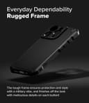 Ringke Rugged Gear Magnetic Compatible With iPhone 16 Pro Case , Prevents Oily Smudges Non-Slip Enhanced Grip Protective Cover Designed for iPhone 16 Pro Cover- Black