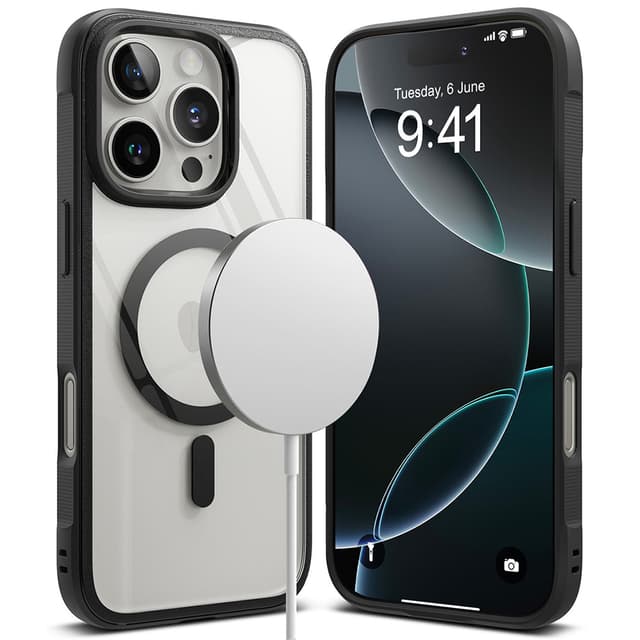 Ringke Fusion Bold Magnetic Compatible with iPhone 16 Pro Max Case Cover Firm Grip Frame Anti-Yellowing Anti-Fingerprint Frosted Hard Back Shockproof Bumper iPhone 16 Pro Max Back Cover- Black