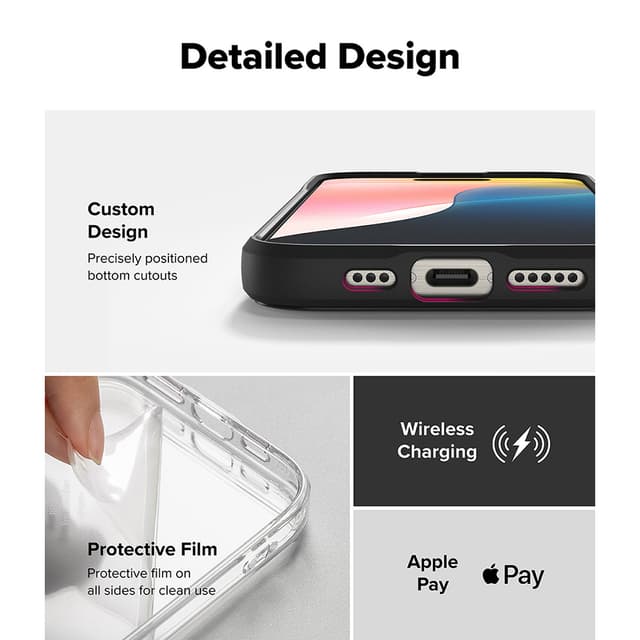 Ringke Fusion Bold Magnetic Compatible with iPhone 16 Pro Max Case Cover Firm Grip Frame Anti-Yellowing Anti-Fingerprint Frosted Hard Back Shockproof Bumper iPhone 16 Pro Max Back Cover- Black