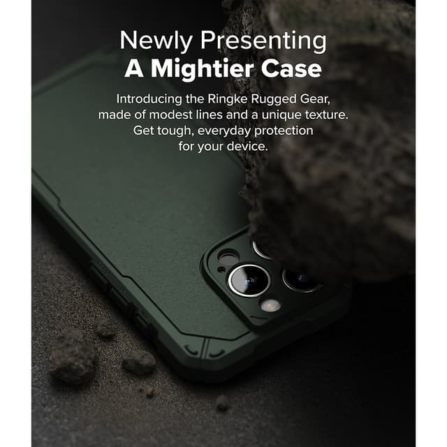 Ringke Rugged Gear Magnetic Compatible With iPhone 16 Pro Max Case , Prevents Oily Smudges Enhanced Grip Protective Cover Designed for iPhone 16 Pro Max Cover- Dark Green