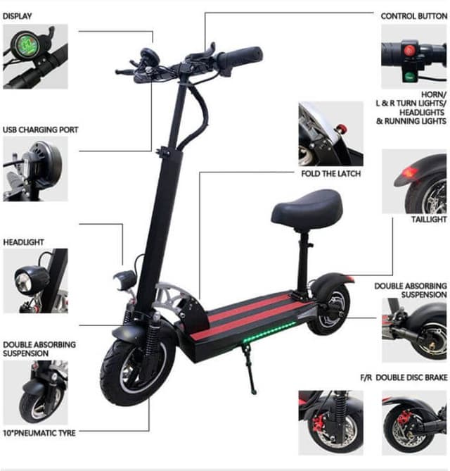 Megastar Speedy FlashX Foldable Adults Electric Scooter 45 km/h - 718762