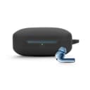 حقيبة سماعات بلوتوث الجيل الثالث المطاطية مع حمالة معدنية باللون الاسود او اوزون Bluetooth Earbuds Case 3rd Gen Rubber Design with Metal Keychain in Black O Ozone