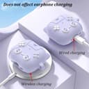 O Ozone Cute Case For AirPods 4 Case Cover (2024) ,3D Cartoon Soft Silicone Wireless Charging Shockproof Protective Cover for AirPods 4th Generation Case With Keychain -Purple