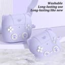 O Ozone Cute Case For AirPods 4 Case Cover (2024) ,3D Cartoon Soft Silicone Wireless Charging Shockproof Protective Cover for AirPods 4th Generation Case With Keychain -Purple