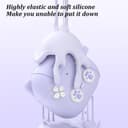 O Ozone Cute Case For AirPods 4 Case Cover (2024) ,3D Cartoon Soft Silicone Wireless Charging Shockproof Protective Cover for AirPods 4th Generation Case With Keychain -Purple