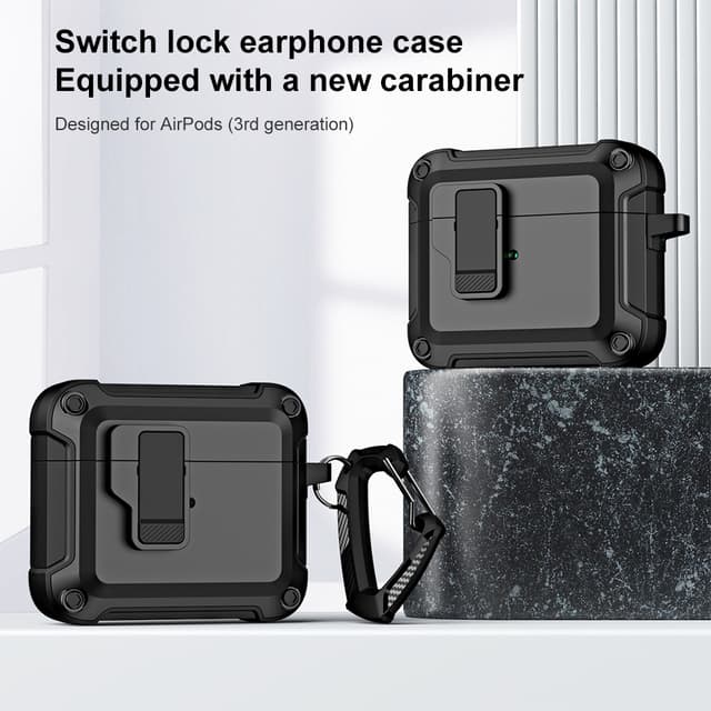 حقيبة الجيل الرابع للايربودز البيضاء المضادة للكسر مع قفل حماية او اوزون AirPods 4 Case White Shockproof Cover with Secure Lock Protection O Ozone