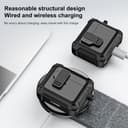 حقيبة الجيل الرابع للايربودز البيضاء المضادة للكسر مع قفل حماية او اوزون AirPods 4 Case White Shockproof Cover with Secure Lock Protection O Ozone