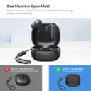 O Ozone Silicone Case Compatible with Anker Soundcore P20i Case with Keychain, Soft Silicone Full-Body Shockproof Protective Skin Headphone Cover for Men Women- Black