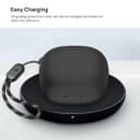 O Ozone Silicone Case Compatible with Anker Soundcore P20i Case with Keychain, Soft Silicone Full-Body Shockproof Protective Skin Headphone Cover for Men Women- Black