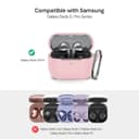 حقيبة سماعات سامسونغ بلوتوث الجيل الثالث مع حمالة معدنية باللون الوردي او اوزون Pink Protective Case for Samsung Bluetooth 3rd Gen Earbuds With Metal Strap O Ozone