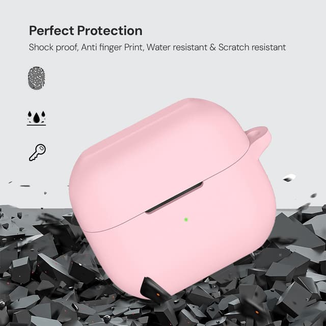 حقيبة سماعات سامسونغ بلوتوث الجيل الثالث مع حمالة معدنية باللون الوردي او اوزون Pink Protective Case for Samsung Bluetooth 3rd Gen Earbuds With Metal Strap O Ozone