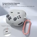 O Ozone Case Compatible with Samsung Galaxy Buds3 Case & Galaxy Buds 3 Pro Case Cover (2024), 3D Game Console Design Silicone Protective Cover with Keychain- Grey