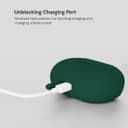 O Ozone Silicone Case Compatible with HUAWEI FreeClip, Shockproof and Scratch-Resistant Full-Body Protection Headphone Cover with Anti-Lost Keychain- Dark green