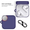 كفر سماعات سيليكون متوافق مع سماعات اس ام اف مع سلسلة مفاتيح أزرق داكن أو أوزون O Ozone Silicone Case Compatible with CMF By Nothing Buds Pro 2 Shockproof and Scratch Resistant Full Body Protection Cover with Anti Lost Keychain Dark Blue