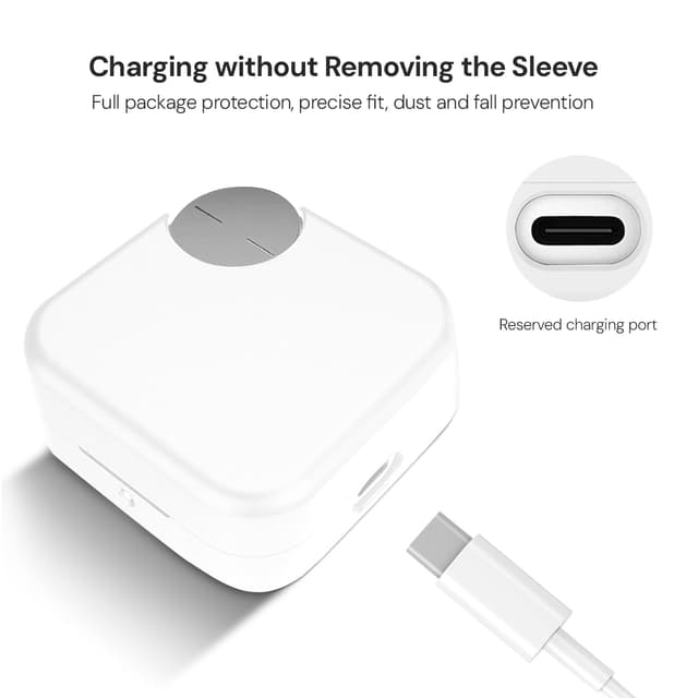 كفر ايربودز سيليكون متوافق مع سماعات سي ام اف باي نوثينغ بودز برو 2 أبيض او اوزون O Ozone Silicone Case Compatible with CMF By Nothing Buds Pro 2