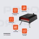 فرن بيتزا غاز​ للرحلات بورودو 12 بوصة 4100 واط Porodo Pizza Outdoor Oven