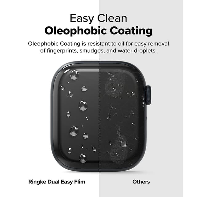 Ringke Dual Easy Film Compatible with Apple Watch 10 Series Screen Protector (42mm) Premium Full Cover Film- 3 Pack