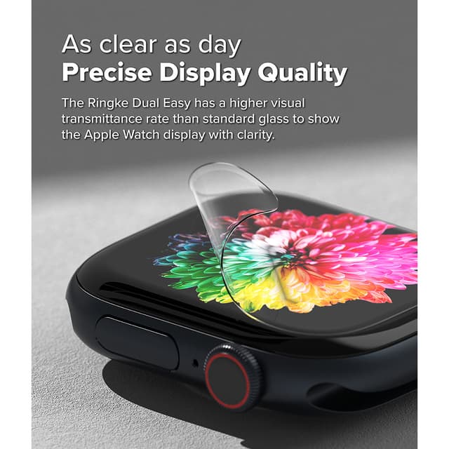 Ringke Dual Easy Film Compatible with Apple Watch 10 Series Screen Protector (42mm) Premium Full Cover Film- 3 Pack