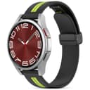 O Ozone Bands Compatible with Samsung Galaxy Watch 6/5/4 Band 40/ 44mm, Galaxy Watch 6 Classic Bands 43m/47mm, 20mm Two-tone Soft Silicone Wristband with Magnetic Buckle for Women Men - Black & Green