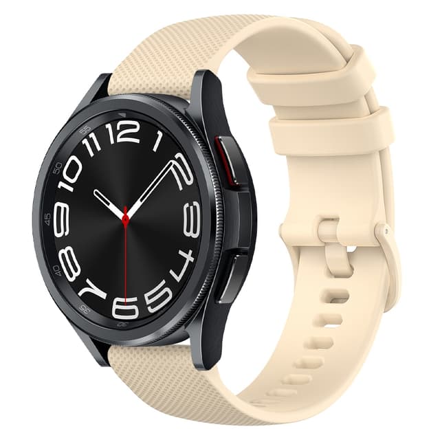 ستراب ساعة سامسونغ الذكية السيليكوني المرن باللون البيج او اوزون Beige Flexible Silicone Strap for Samsung Smartwatch O Ozone
