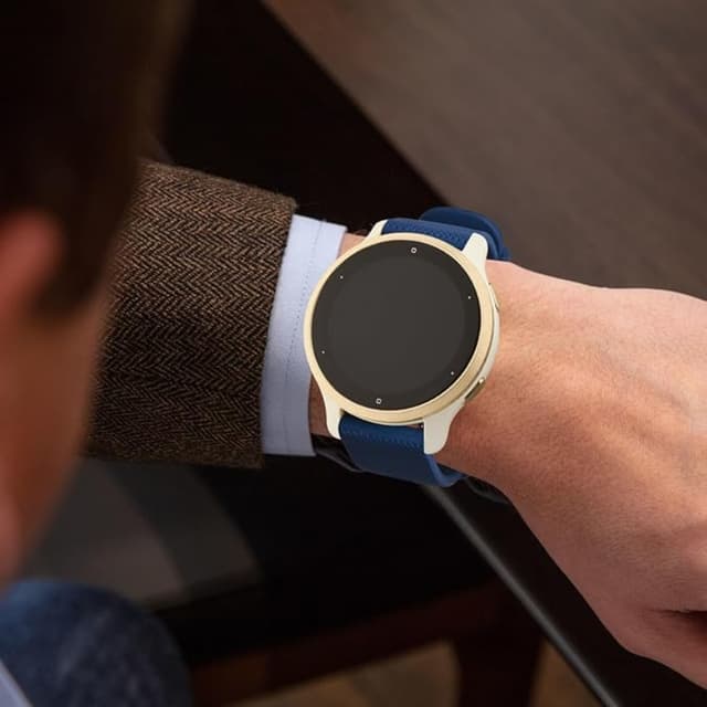 O Ozone 20mm Silicone Bands Compatible With Samsung Galaxy Watch 6/5/4 Band 40/ 44mm, Galaxy Watch 6 Classic Bands 43m/47mm, Silicone Sports Replacement Strap with Metal Buckle for Men - Dark Blue