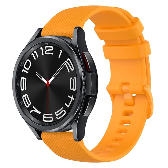 ستراب ساعة سامسونغ الذكية السيليكوني المرن باللون الاصفر او اوزون Yellow Flexible Silicone Strap for Samsung Smartwatch O Ozone