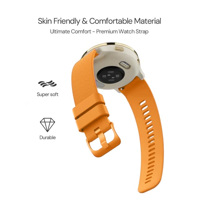 ستراب ساعة سامسونغ الذكية السيليكوني المرن باللون الاصفر او اوزون Yellow Flexible Silicone Strap for Samsung Smartwatch O Ozone