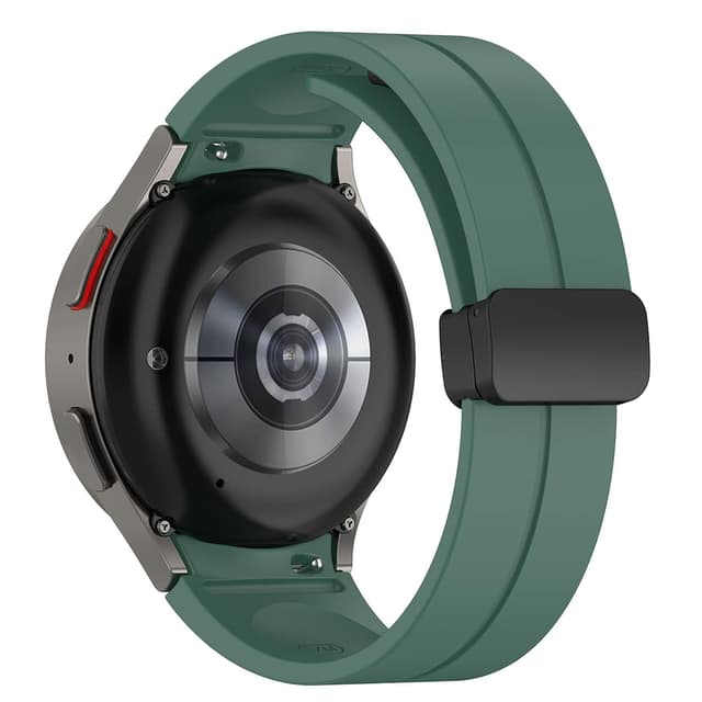 سوار ساعة سامسونج سيليكون متوافق مع ساعة سامسونج جالكسي 4/5/6 مع مشبك مغناطيسي زيتي او اوزون O Ozone Compatible with Samsung Galaxy Watch 6 5 4 Silicone Replacement Strap