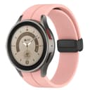 O Ozone Compatible with Samsung Galaxy Watch 6 5 4 40mm 44mm/Galaxy Watch 6 Classic 43mm 47mm/Watch 5 Pro 45mm/Watch 4 Classic 42mm 46mm, 20mm Silicone Replacement Strap with Magnetic Buckle - Pink