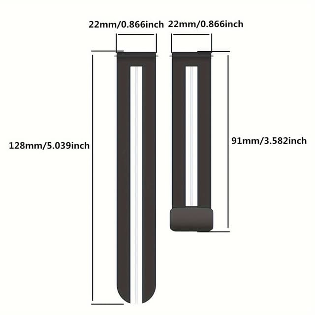 O Ozone Bands Compatible With Samsung Galaxy Watch 3 45mm/Galaxy Watch 46mm/Gear S3 Frontier/Classic, 22mm Soft Silicone Strap With Magnetic Buckle Sport Wristband for Women Men - Black & Green