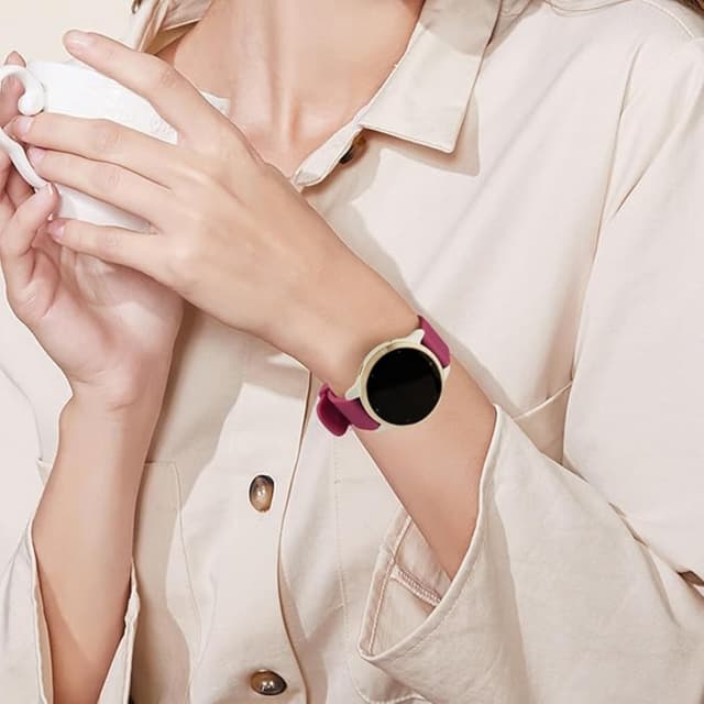 O Ozone Silicone Bands Compatible With Samsung Galaxy Watch 3 45mm/Galaxy Watch 46mm/Gear S3 Frontier/Classic, 22mm Silicone Sports Replacement Strap with Metal Buckle for Women Men - Wine