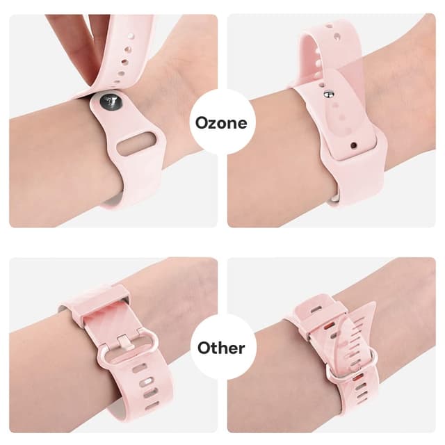 O Ozone Silicone Bands Compatible With Samsung Galaxy Watch 3 45mm/Galaxy Watch 46mm/Gear S3 Frontier/Classic, 22mm Quick Release Soft Silicone Replacement Watch Strap Women Men - Pink