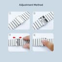 سوار ساعة ذكية ستانلس ستيل 22 مم فضي او اوزون O Ozone Compatible Stainless Steel Metal Band Bracelet wristband