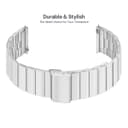 سوار ساعة ذكية ستانلس ستيل 22 مم فضي او اوزون O Ozone Compatible Stainless Steel Metal Band Bracelet wristband