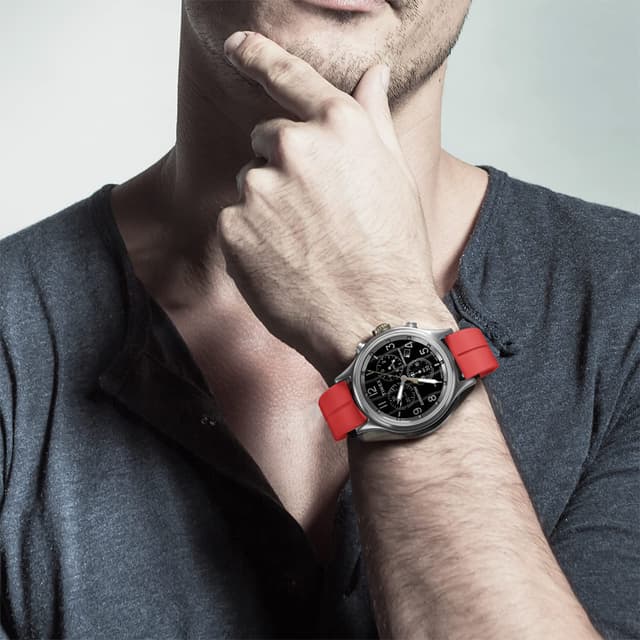 O Ozone Silicone Watch Band Compatible with CMF by Nothing Watch Pro/Watch Pro 2 Watchband Bracelet, Magnetic Folding Buckle Adjustable Soft Silicone Sport Replacement Watch Straps for Men Women - Red