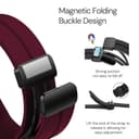 O Ozone Silicone Watch Band Compatible with CMF by Nothing Watch Pro/Watch Pro 2 , Magnetic Folding Buckle Adjustable Soft Silicone Sport Replacement Watch Straps for Men Women - Red wine