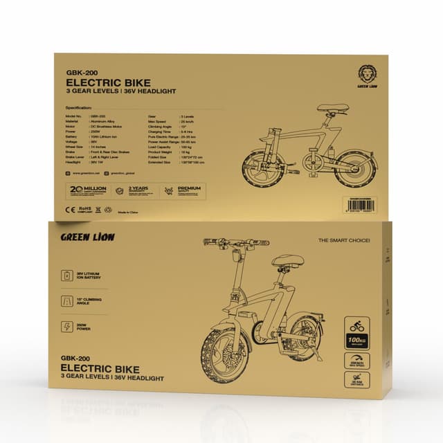 دراجة كهربائية للكبار بكرسي جرين لايون 25 كم/س 250 واط Green Lion GBK-200 Electric Bike