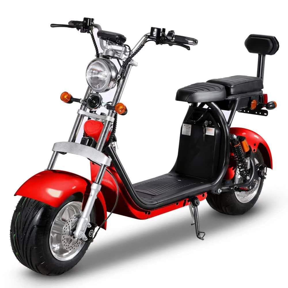 Megastar Megawheels 3000w Trendy Coco Harley Scooter With Fat Wheels And 60v battery - Red