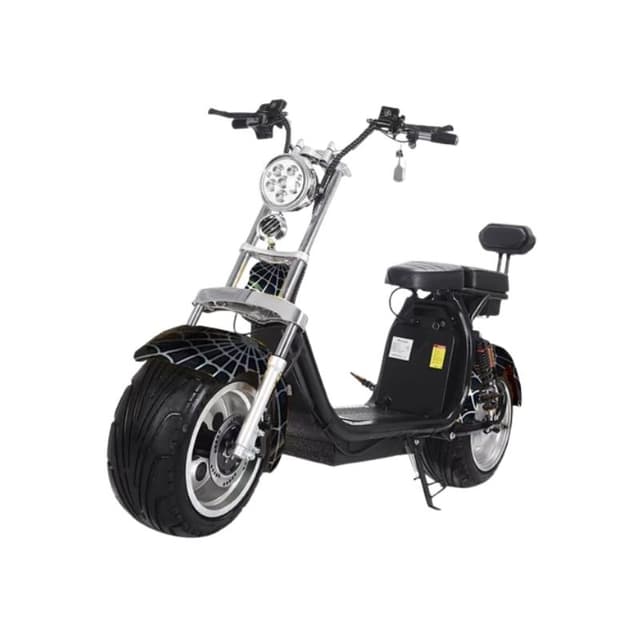 Megastar Megawheels 3000w Trendy Coco Harley Scooter With Fat Wheels And 60v battery - Black Spider - 979726