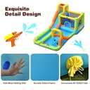 Megastar Inflatable Water Slide, 7 In 1 Double Long Slide Giant Water Park With Climbing Wall, Splash Pool, Basketball Rim, Water Slides For Kids Backyard, Water Bounce House With Air Blower - 719010