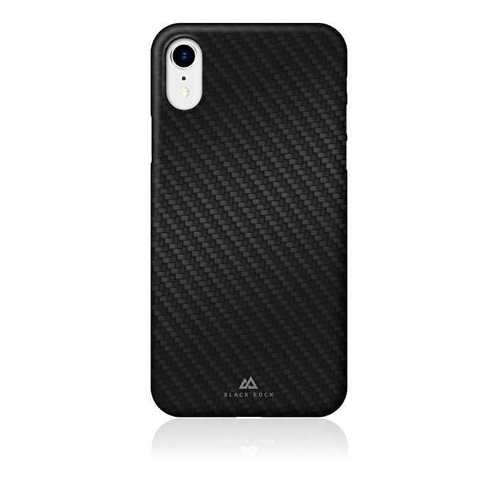 كفر ايفون xr أسود بنحيف جداً ومتين من بلاك روك  Black Rock Ultra-Thin Iced Back Case for iPhone Xr - Carbon Black