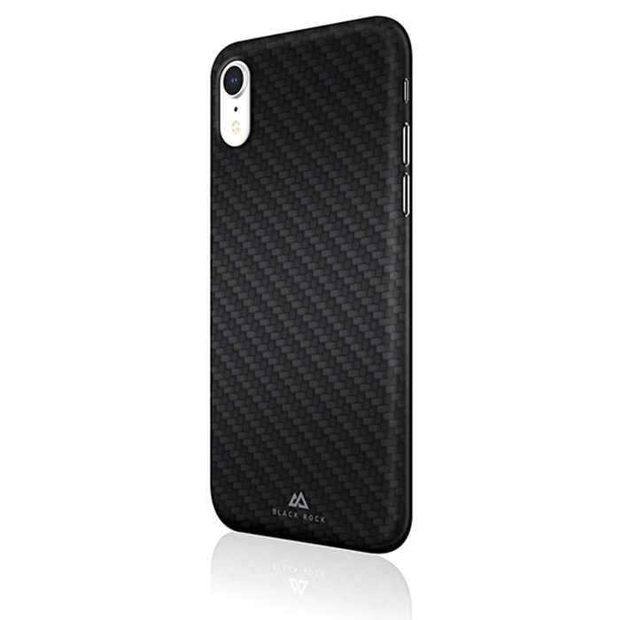كفر ايفون xr أسود بنحيف جداً ومتين من بلاك روك  Black Rock Ultra-Thin Iced Back Case for iPhone Xr - Carbon Black