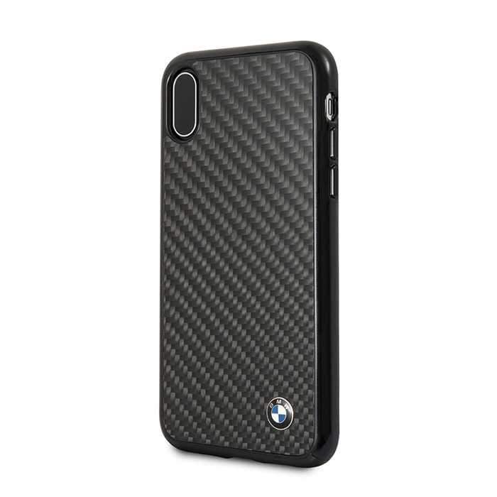 bmw real carbon fiber tpu hybrid case for iphone x black