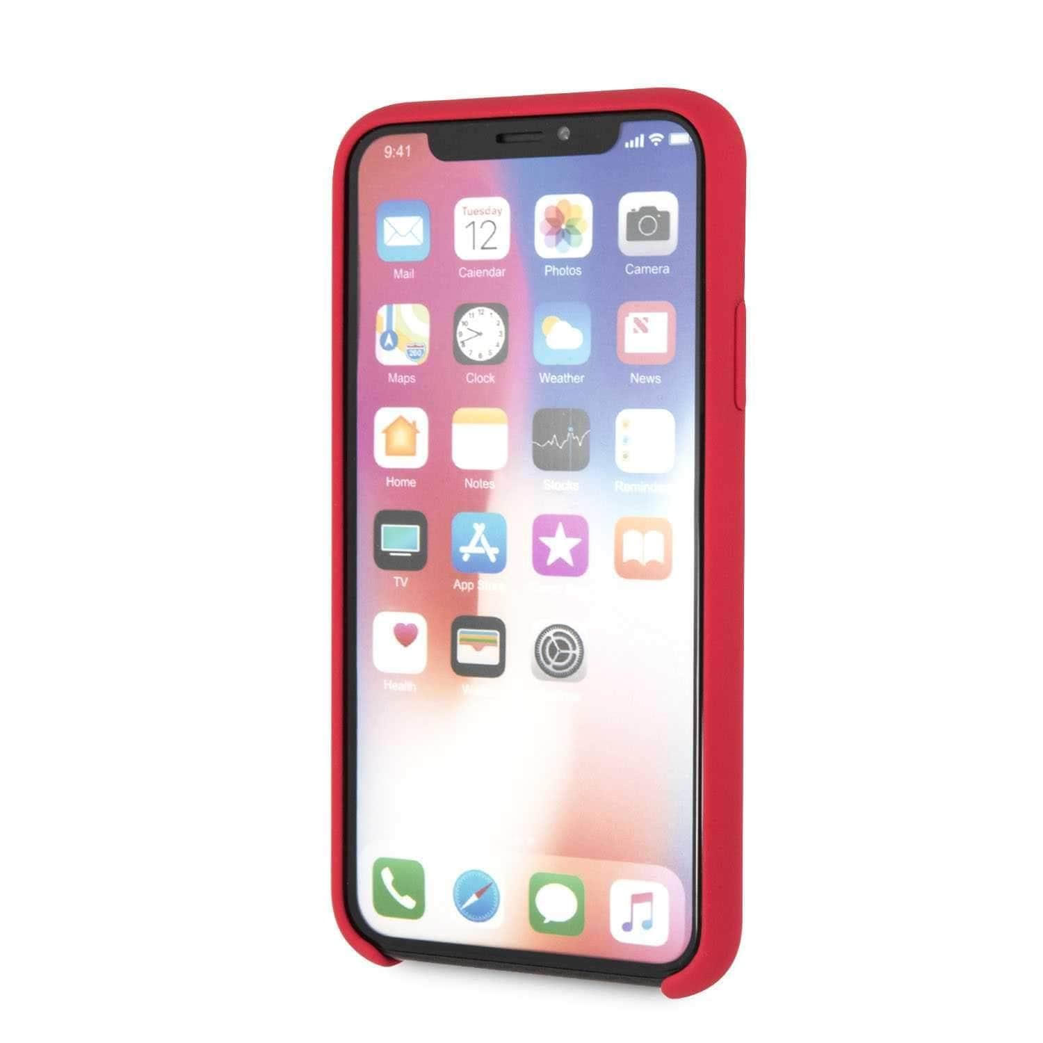 Bmw Silicone Hard Case For Iphone X - Red
